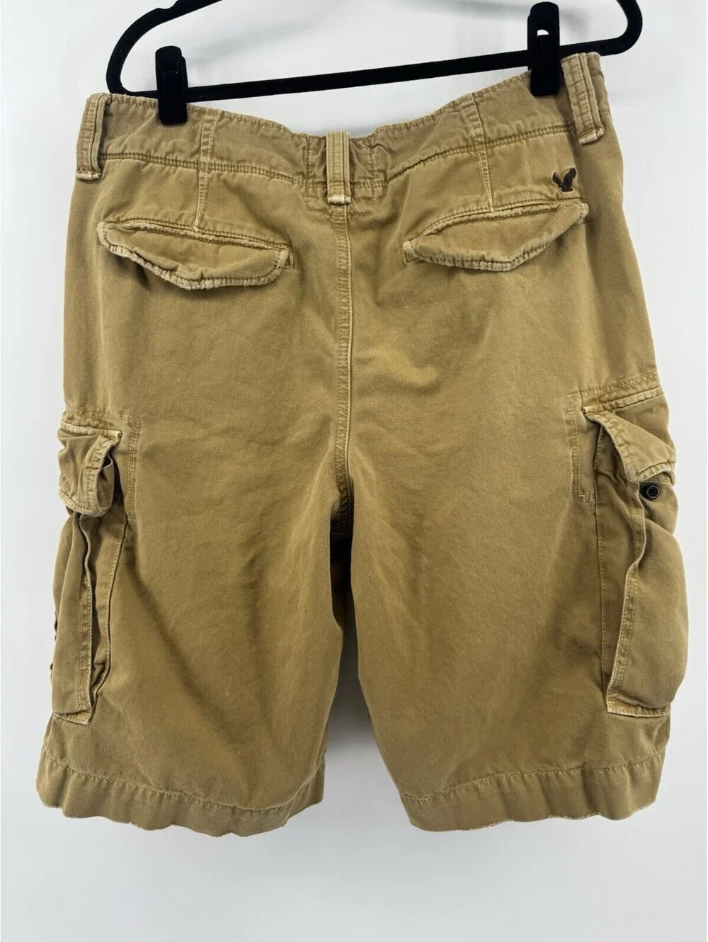Vintage Y2K American Eagle Khaki Cargo Shorts Size 32